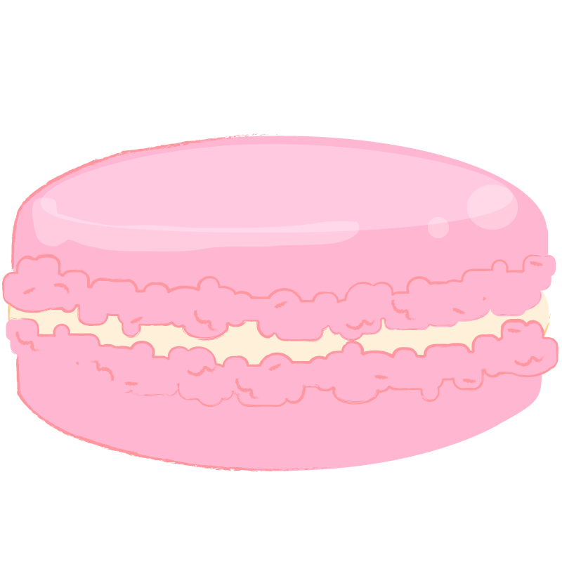 ピンクのマカロン