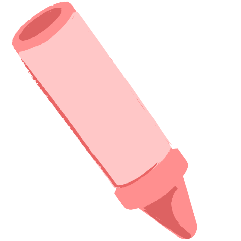 ピンクのクレヨン