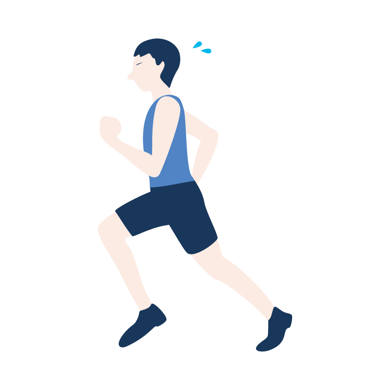 マラソンをしている人