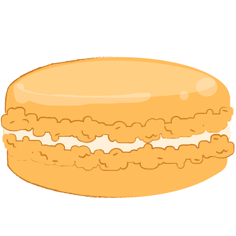 オレンジのマカロン
