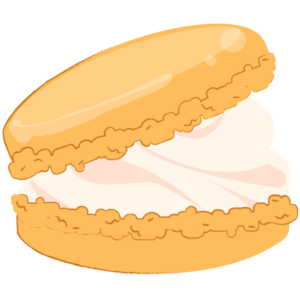 クリームたっぷりオレンジのマカロン