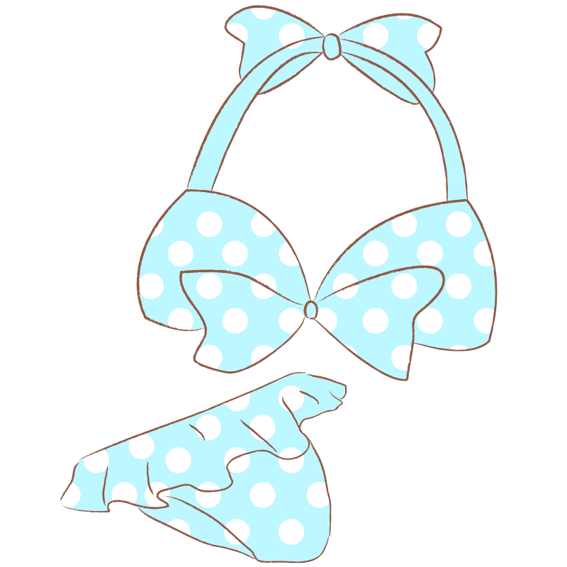 水玉(ドット)ビキニ