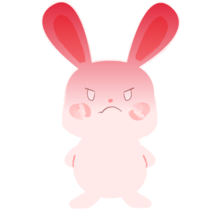 怒るウサギ