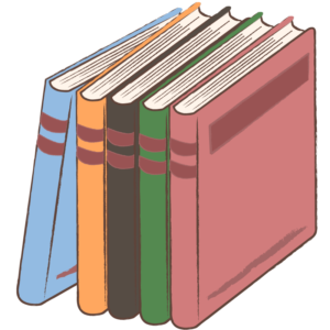 並んだ無地の本