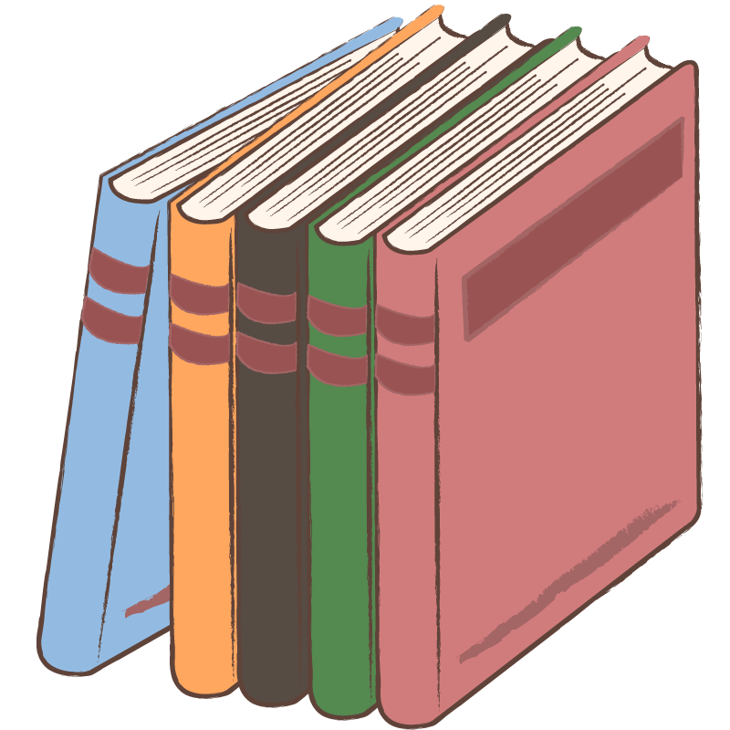 並んだ無地の本