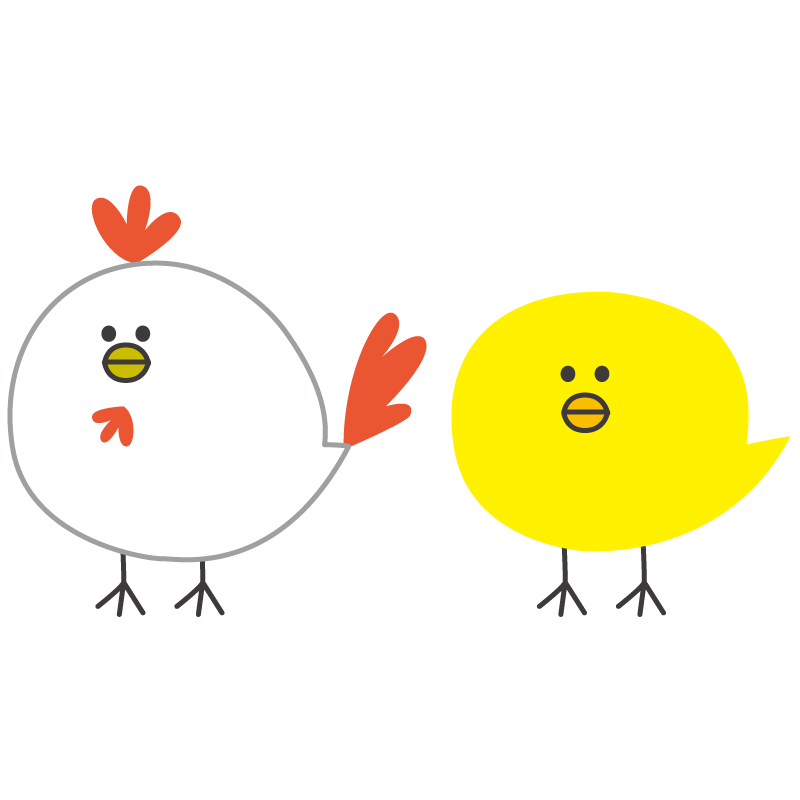 ニワトリとヒヨコ