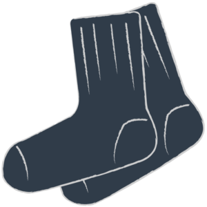 短い黒い靴下(ソックス)