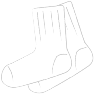 短い白い靴下(白)