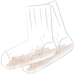 汚い短い靴下(ソックス)