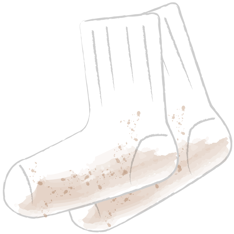 汚い短い靴下(ソックス)