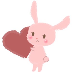 チョコを持ったウサギ