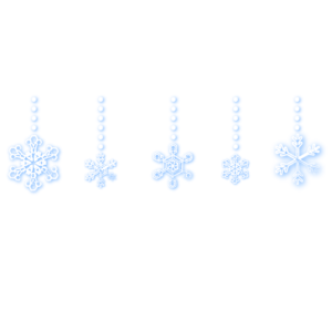 雪の結晶オーナメントライン