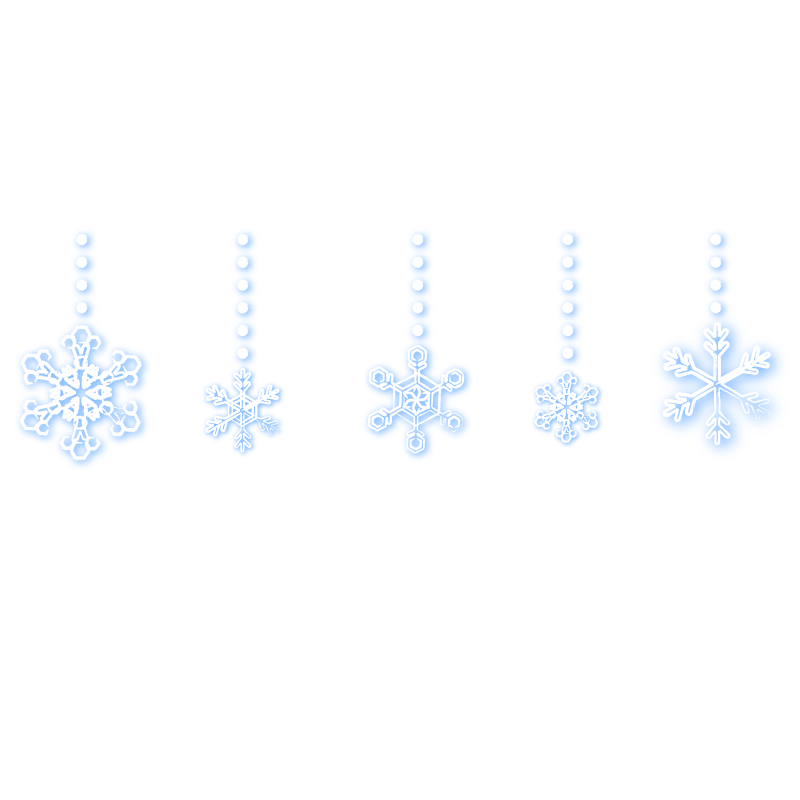 雪の結晶オーナメントライン