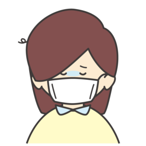 風邪をひいた女の子