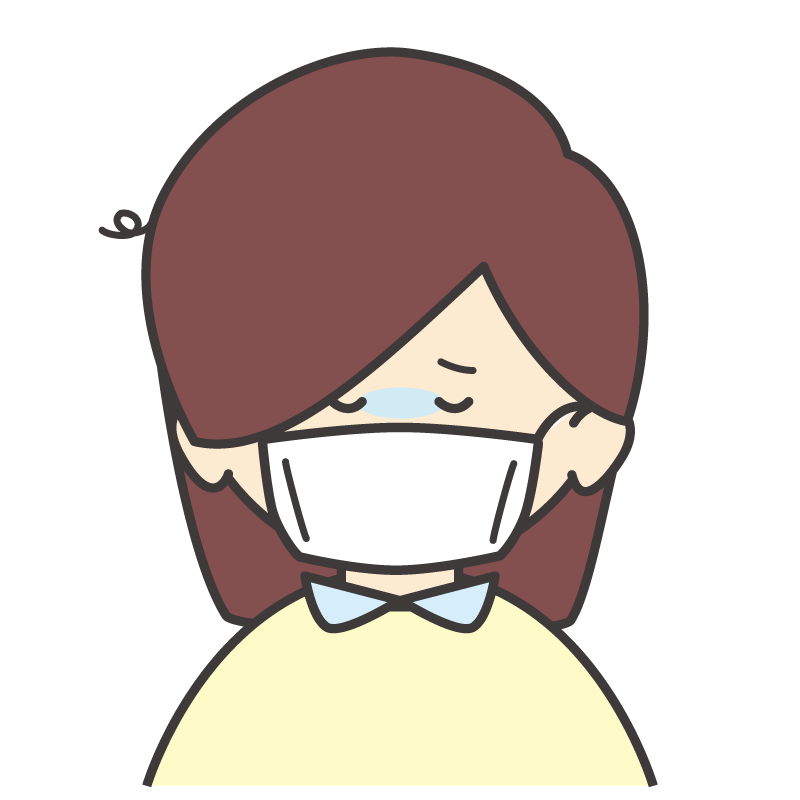 風邪をひいた女の子