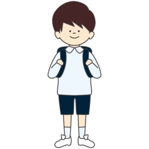 ランドセルを背負った小学生の男の子