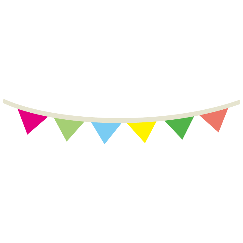 カラフルな三角のガーランド