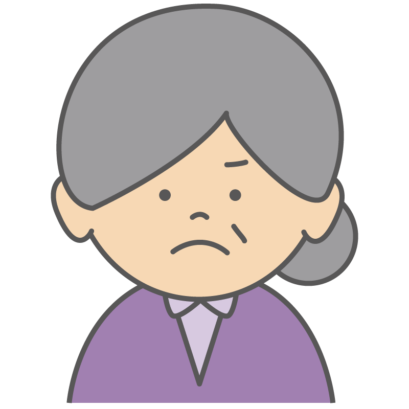 怒るおばあさん