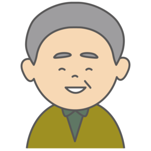 笑うおじいさん