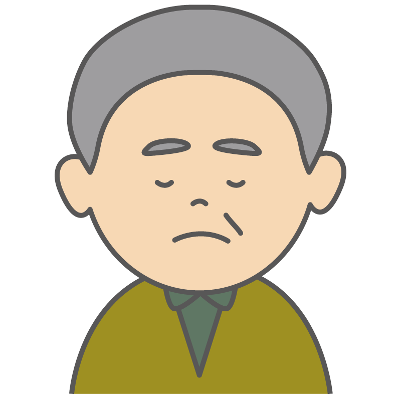 悲しむおじいさん