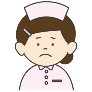 困る女性看護師