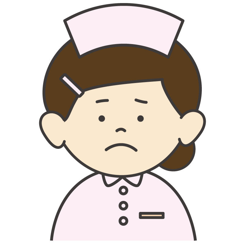 困る女性看護師