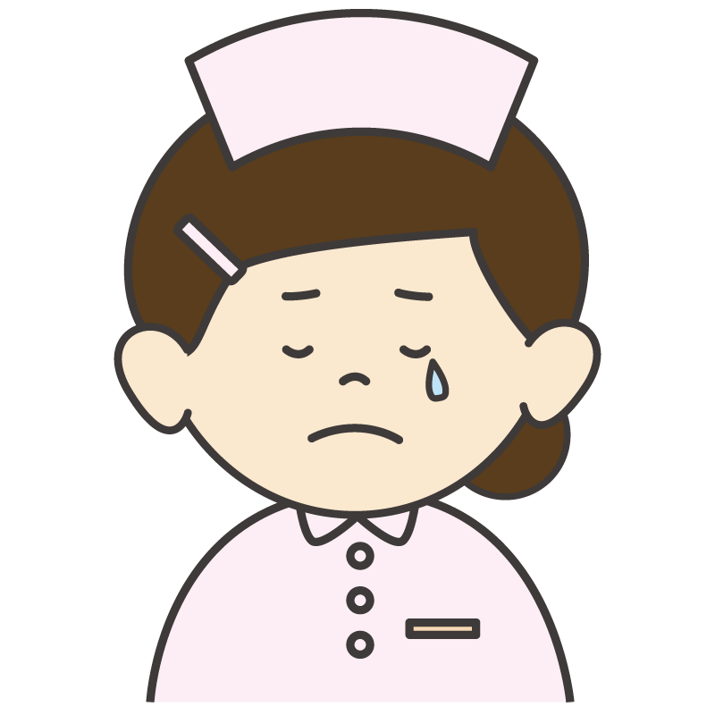 泣く女性看護師
