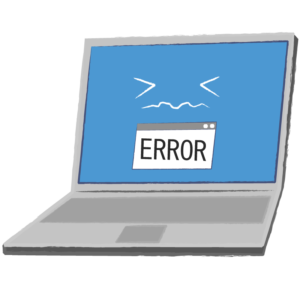 エラーが出たノートパソコン