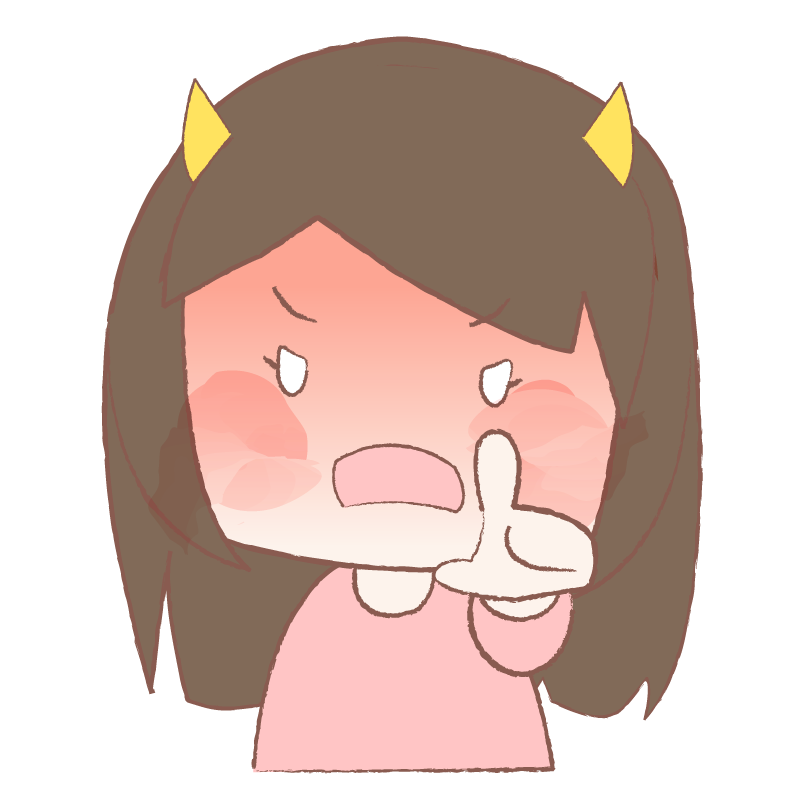 鬼のように怒る女性