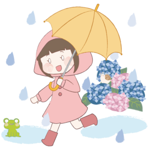 雨と子ども