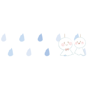 雨とてるてる坊主ライン