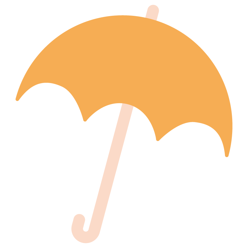 オレンジ色の傘