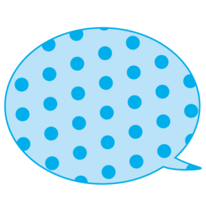 水玉の吹き出し（水色）