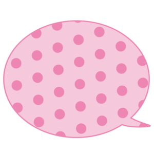 水玉の吹き出し（ピンク色）