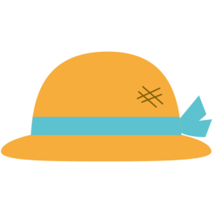 麦わら帽子（青いリボン）