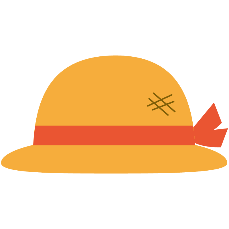 麦わら帽子（赤いリボン）