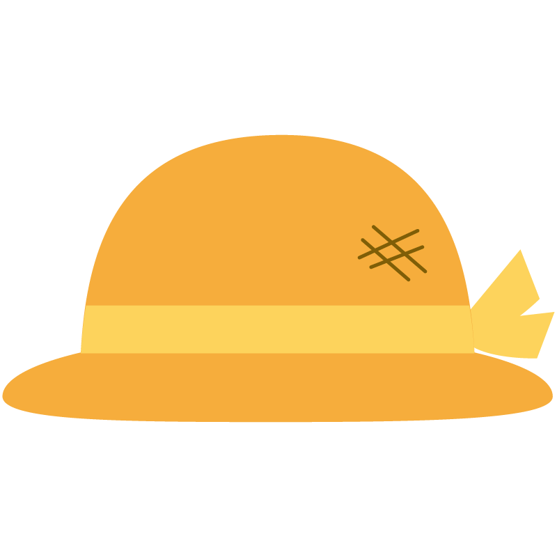 麦わら帽子（黄色いリボン）