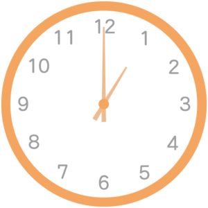 オレンジ色の時計