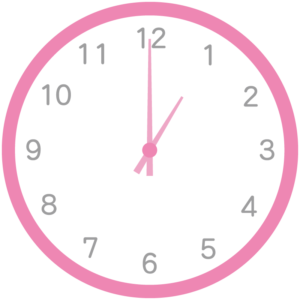 ピンク色の時計