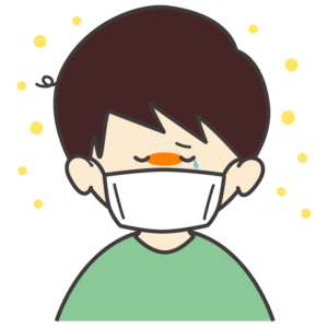 花粉症の男の子