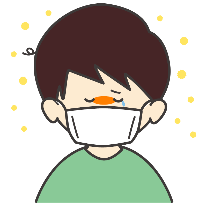 花粉症の男の子