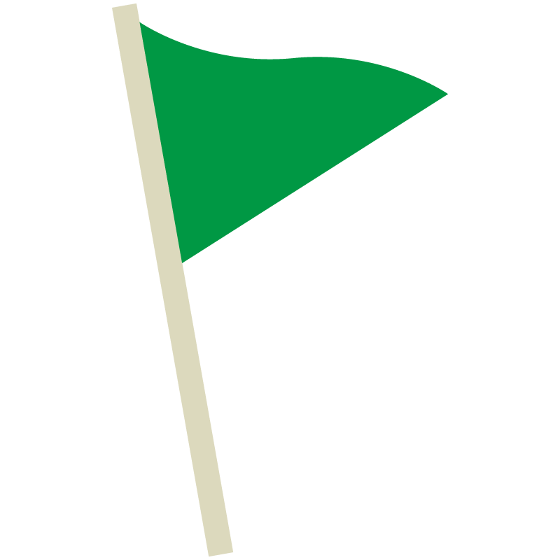 緑色の旗（フラッグ）