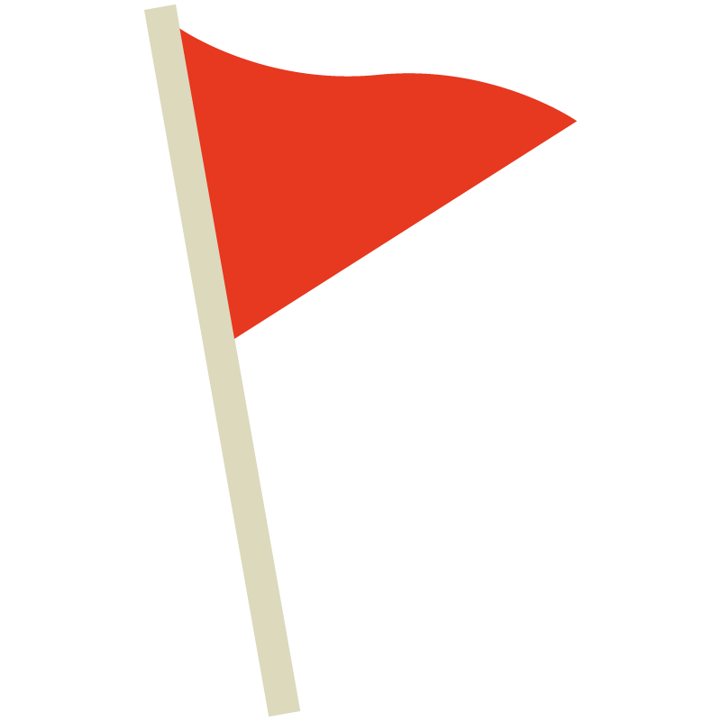 赤色の旗（フラッグ）