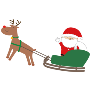 そりに乗ったサンタクロース
