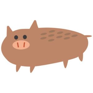 ウリボー（イノシシの子ども）