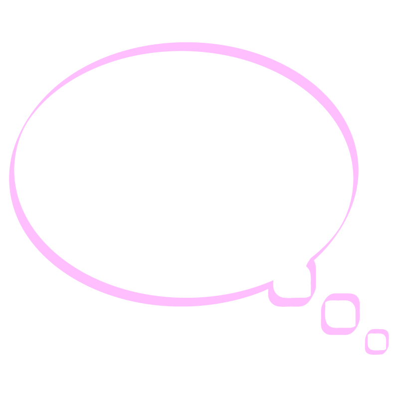 ピンクの吹き出し