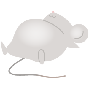 正月太りのねずみ(線なし)