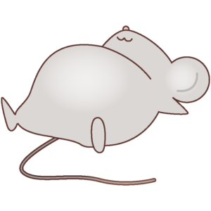 正月太りのねずみ