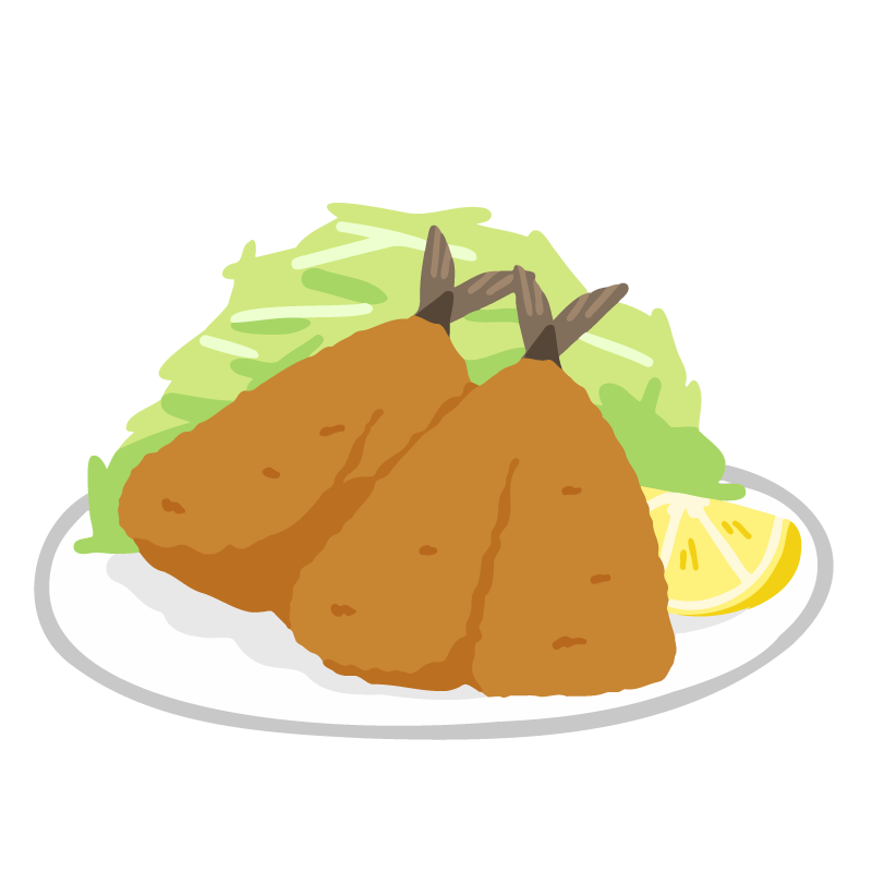 皿に盛り付けたアジフライ