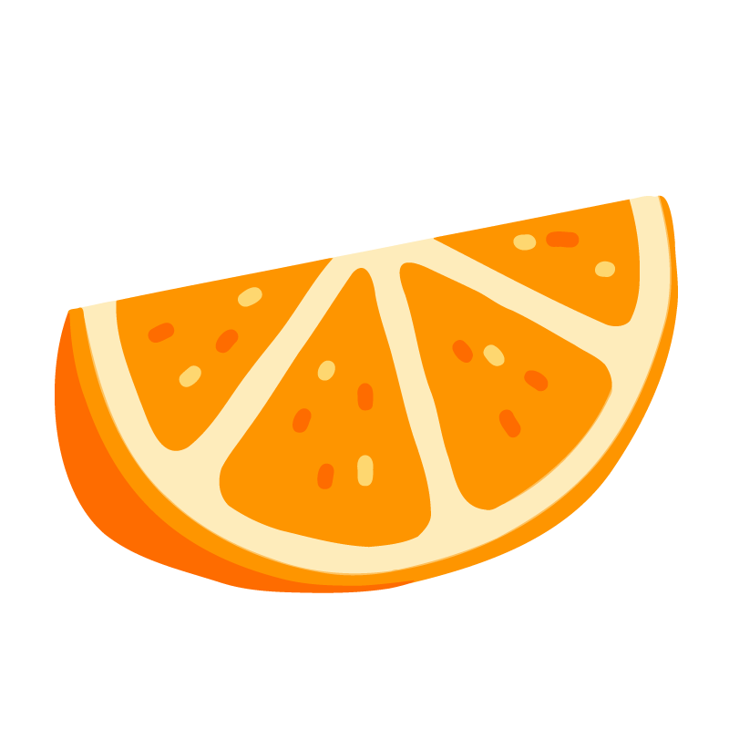 カットしたオレンジ